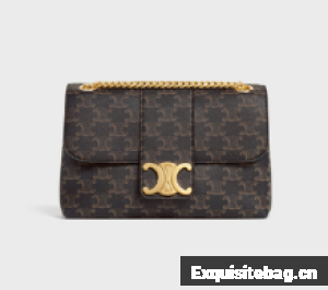 CELINE MEDIUM CELINE VICTOIRE BAG IN TRIOMPHE CANVAS 115852 TAN