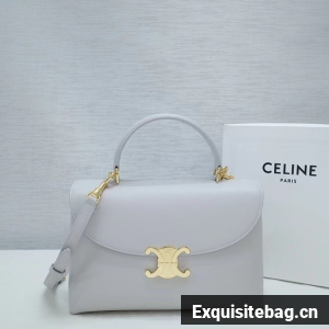 CELINE MEDIUM NINO BAG IN SUPPLE CALFSKIN 117523 LIGHT STONE