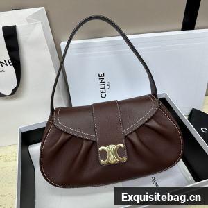 CELINE MEDIUM POLLY BAG IN SUPPLE CALFSKIN 115633 Wine
