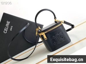 CELINE MINI VANITY CASE IN CALFSKIN 10J762 black
