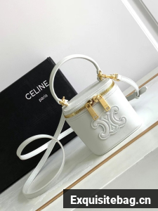 CELINE MINI VANITY CASE IN CALFSKIN 10J762 white