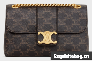 CELINE TEEN CELINE VICTOIRE BAG IN TRIOMPHE CANVAS 116593 TAN