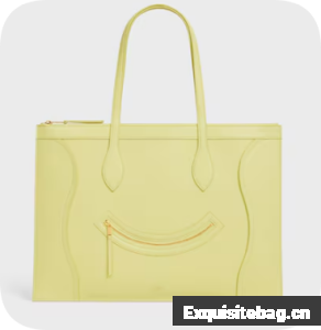 Celine FLAT CABAS NEW LUGGAGE IN GLOSSY CALFSKIN 123963 CITRUS