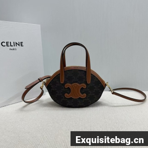 Celine IN TRIOMPHE CANVAS AND CALFSKIN 122262 TAN