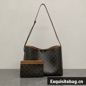 Celine IN TRIOMPHE CANVAS AND CALFSKIN 8875 TAN