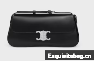 Celine MEDIUM CELINE LOLA BAG IN SHINY CALFSKIN 115533 BLACK