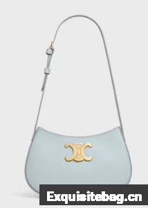 Celine MEDIUM TILLY BAG IN SHINY CALFSKIN 115703 ICE BLUE