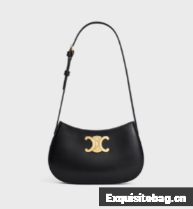Celine MEDIUM TILLY BAG IN SHINY CALFSKIN 115703 black