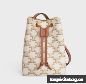 Celine MICRO SAILOR IN TRIOMPHE CANVAS AND CALFSKIN 10M742 white