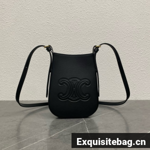 Celine MINI BUCKET CUIR TRIOMPHE IN SMOOTH CALFSKIN 100753 BLACK