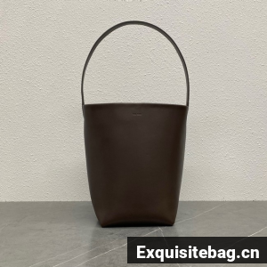 Celine SMALL BUCKET CUIR TRIOMPHE IN SMOOTH CALFSKIN TR032 DARK BROWN