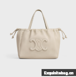 Celine SMALL CABAS DRAWSTRING CUIR TRIOMPHE IN GRAINED CALFSKIN 111013 LIGHT STONE