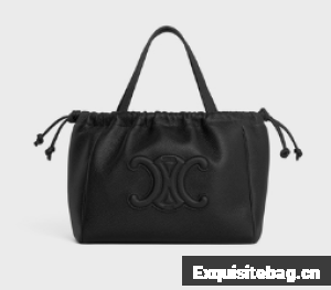 Celine SMALL CABAS DRAWSTRING CUIR TRIOMPHE IN GRAINED CALFSKIN 111013 black