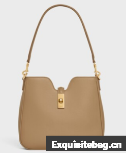 Celine SMALL CAMILLE 16 SOFT BAG IN SMOOTH CALFSKIN 120693 SMOKED BROWN