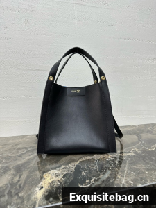Celine SMALL CUBE BAG IN NATURAL Calfskin 124182 black