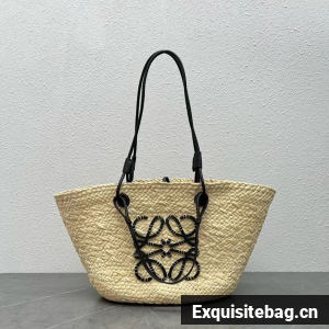 Celine Straw Shopping Bag C63012 Black