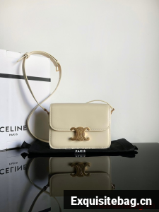 Celine TEEN TRIOMPHE BAG IN SHINY CALFSKIN 188423 NUDE