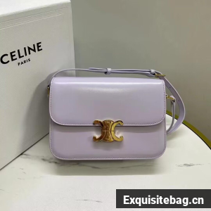 Celine TEEN TRIOMPHE BAG IN SHINY Original CALFSKIN MINERAL 188423 Light Purple