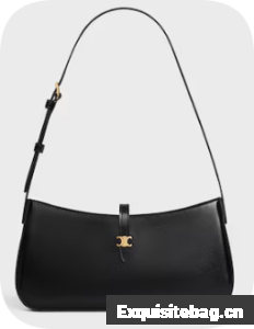 Celine TINA SHOULDER BAG IN shiny calfskin 123053 black