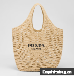 Prada Crochet tote bag 1BG424 apricot