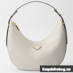 Prada Large leather shoulder bag 1BC212 white