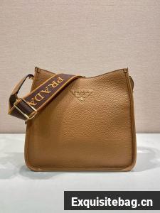 Prada Leather bag with shoulder strap 1BC073 Caramel