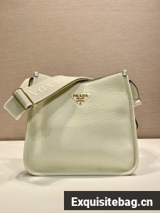 Prada Leather bag with shoulder strap 1BC073 Cream
