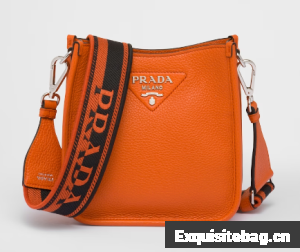 Prada Leather mini shoulder bag 1BH191 Papaya