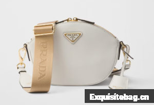 Prada Leather mini shoulder bag 1BH212 white