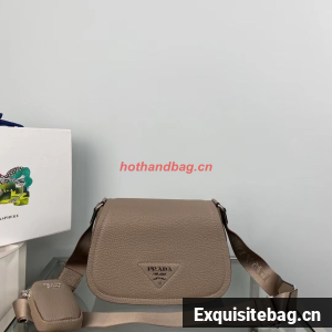  Prada Leather shoulder bag 1AD229 gray