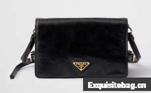Prada Leather shoulder bag 1BD082 black