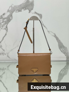 Prada Leather shoulder bag 1BD082 brown