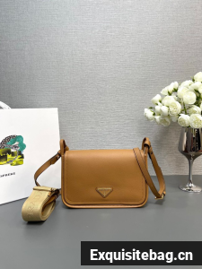 Prada Leather shoulder bag 1BD372 Apricot