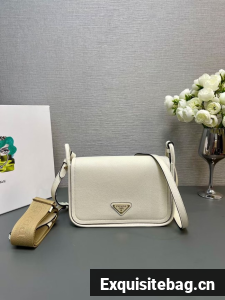 Prada Leather shoulder bag 1BD372 white