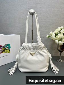 Prada Leather shoulder bag 1BG541 white