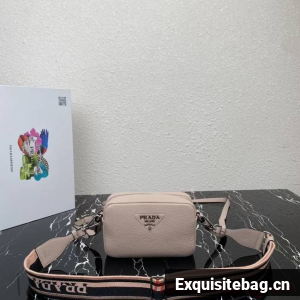 Prada Leather shoulder bag 1BH192 light gray