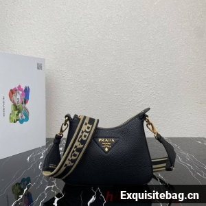 Prada Leather shoulder bag 1BH193 black