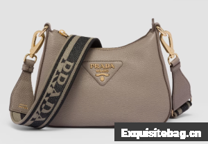 Prada Leather shoulder bag 1BH193 gray