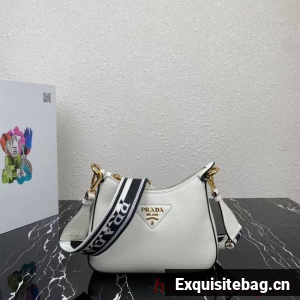 Prada Leather shoulder bag 1BH193 white