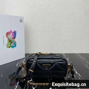 Prada Leather shoulder bag 1BH197 black