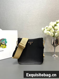 Prada Leather shoulder bag 1BH220 black