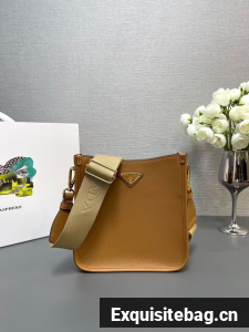 Prada Leather shoulder bag 1BH220 brown