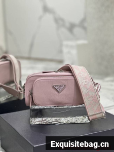 Prada Leather shoulder bag 1BH98 pink