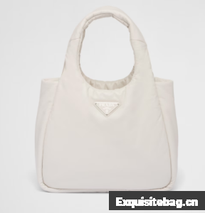 Prada Medium padded Soft nappa leather bag 1BG413 white
