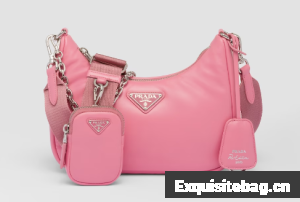 Prada Padded nappa-leather Prada Re-Edition 2005 shoulder bag 1BH204 pink