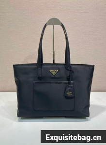 Prada Re-Edition 1978 medium Re-Nylon and Saffiano leather tote bag 1BG555 black