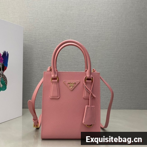 Prada Saffiano leather handbag 1BA358 pink