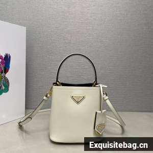 Prada Arque leather mini-bag 1BA373 white