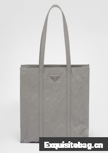 Prada Small antique nappa leather tote 1BG459 Slate Gray