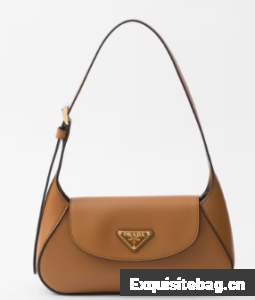 Prada Small leather shoulder bag 1BD358 Caramel